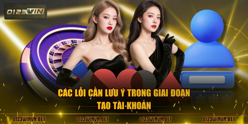 Các lỗi cần lưu ý trong giai đoạn tạo tài khoản