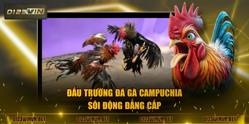 Đấu trường đá gà Campuchia sôi động đẳng cấp